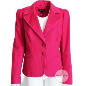 Escada Jacket Pink Cashmere Wool Soft Relaxed Construction Blazer EU 42 HTF